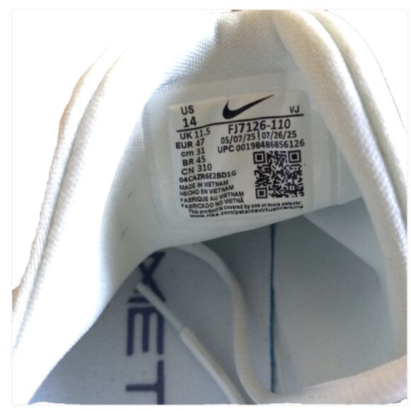 ike Free Metcon Training Shoes Mens 14 White Blue Sole Cross Trainer FJ7126-110 main image 8
